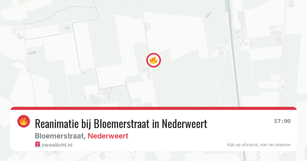 Reanimatie bij Bloemerstraat in Nederweert — 13 mei 2026