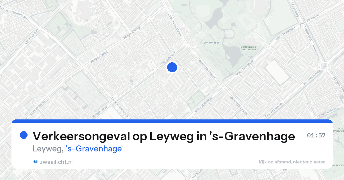 Verkeersongeval op Leyweg in 's-Gravenhage — 19 mei 2026