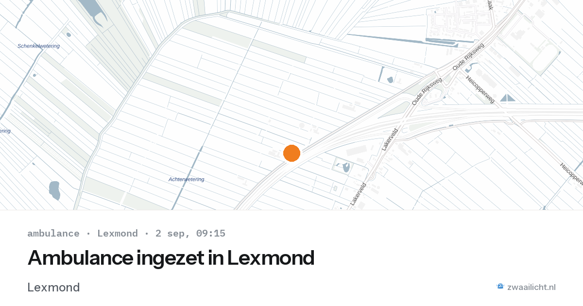 Ambulance ingezet in Lexmond — 2 sep 2026