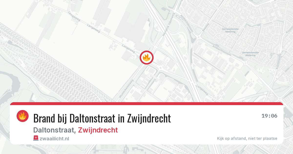 Brand bij Daltonstraat in Zwijndrecht — 5 jul 2026