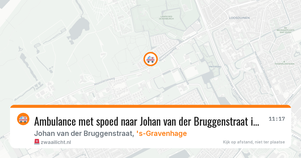 Ambulance met spoed naar Johan van der Bruggenstraat in 's-Gravenhage — 2 aug 2026