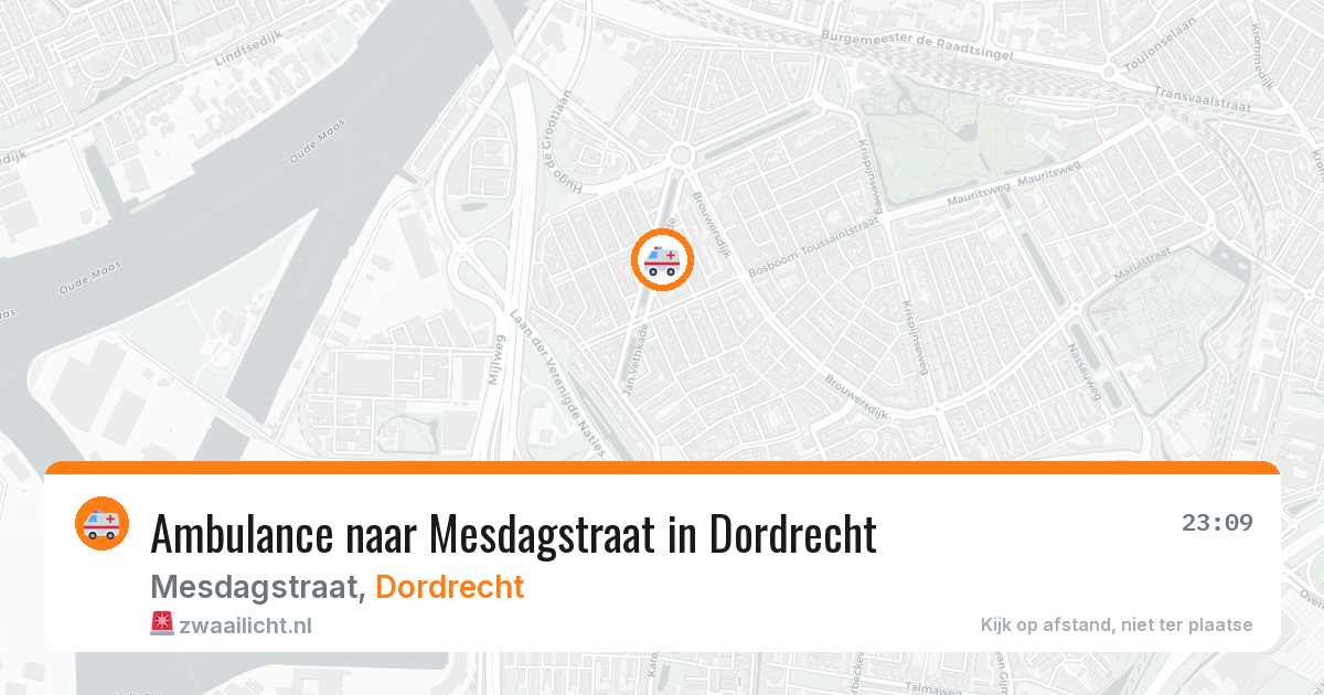 Ambulance naar Mesdagstraat in Dordrecht — 7 jul 2026