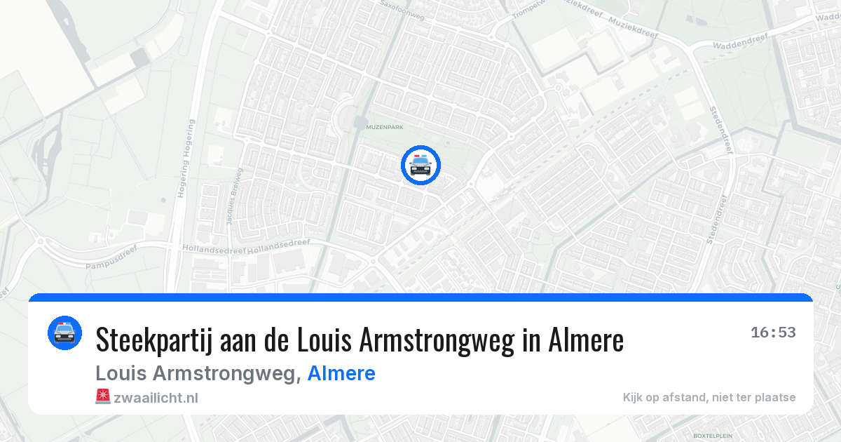 Steekpartij aan de Louis Armstrongweg in Almere — 26 jun 2026