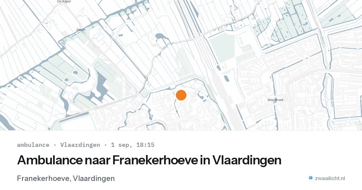 Ambulance naar Franekerhoeve in Vlaardingen — 1 sep 2026