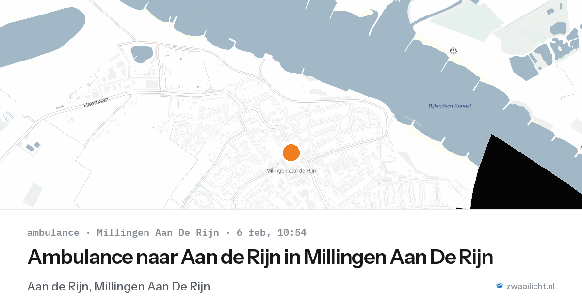 Ambulance naar Aan de Rijn in Millingen Aan De Rijn — 6 feb 2026
