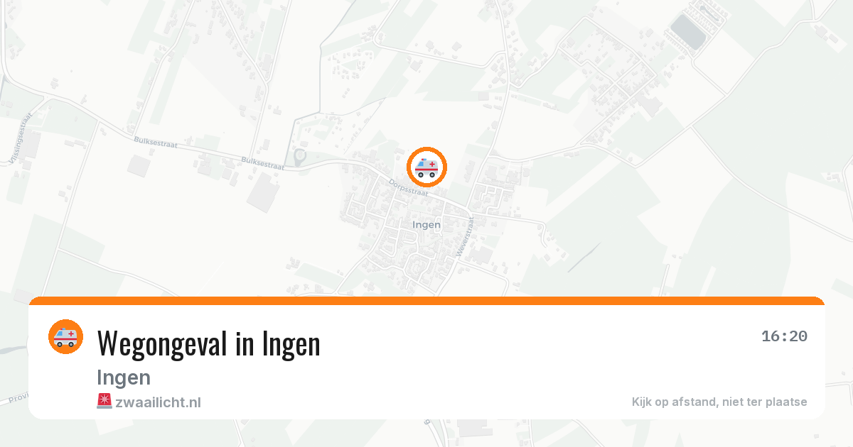 Wegongeval in Ingen — 28 mei 2026