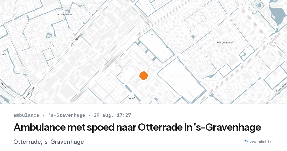 Ambulance met spoed naar Otterrade in 's-Gravenhage — 29 aug 2026