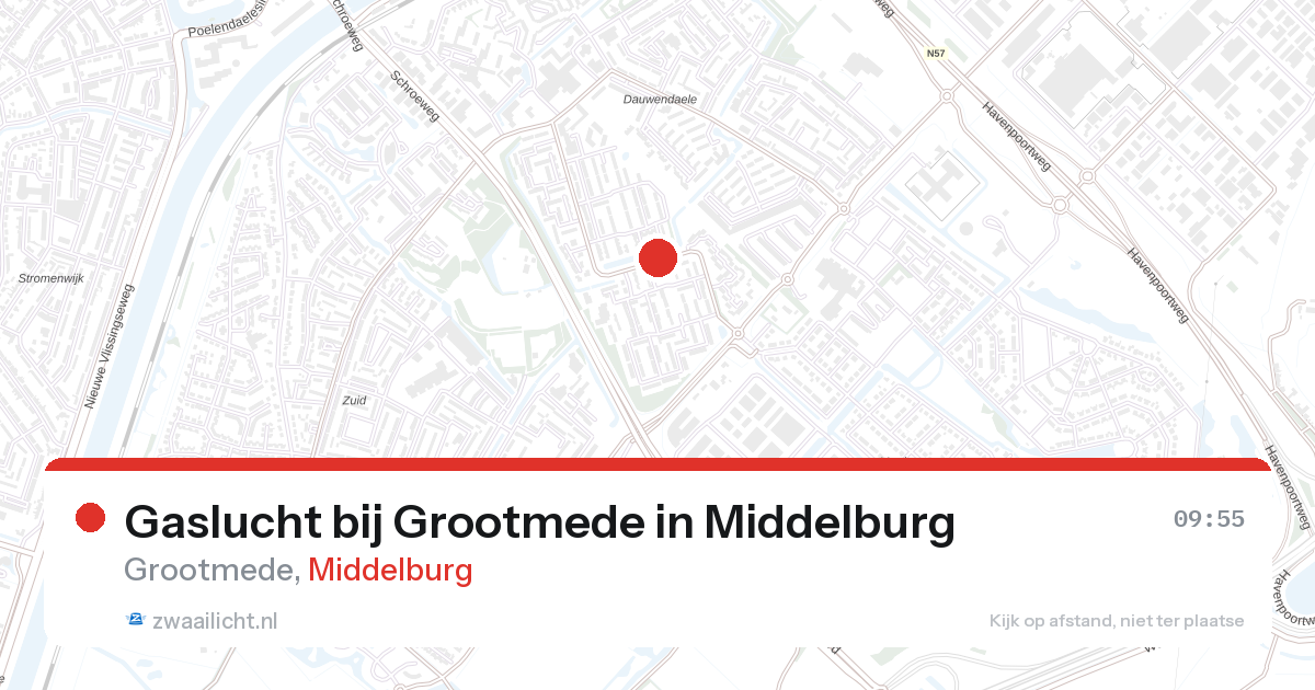 Gaslucht bij Grootmede in Middelburg — 27 aug 2026