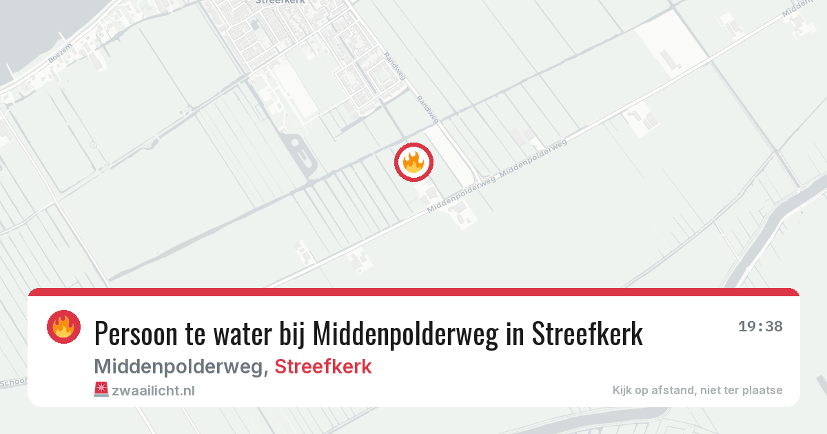 Persoon te water bij Middenpolderweg in Streefkerk — 7 jul 2026