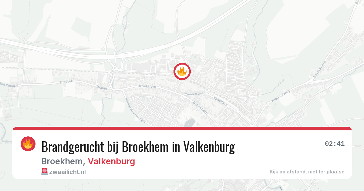 Brandgerucht bij Broekhem in Valkenburg — 6 apr 2026