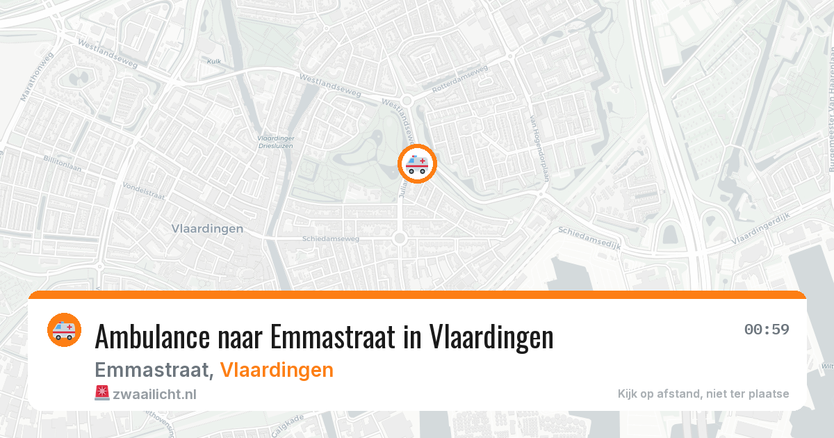 Ambulance naar Emmastraat in Vlaardingen — 23 mei 2026