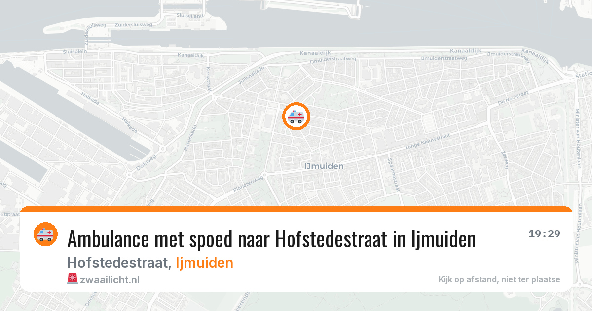 Ambulance met spoed naar Hofstedestraat in Ijmuiden — 4 aug 2026