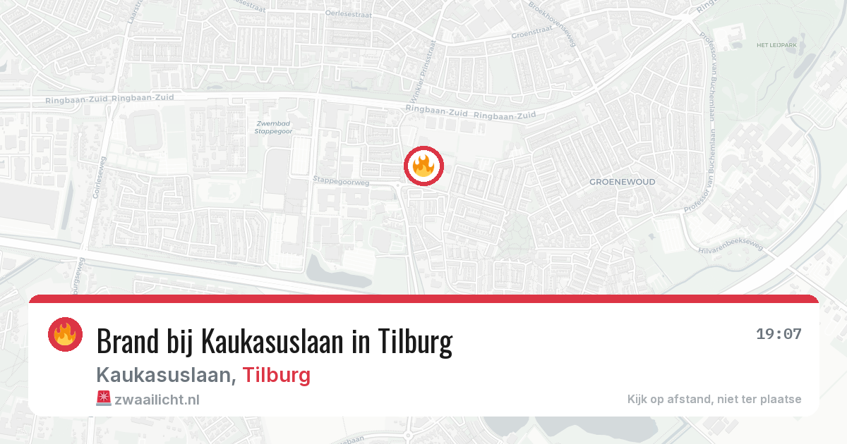 Brand bij Kaukasuslaan in Tilburg — 26 jun 2026