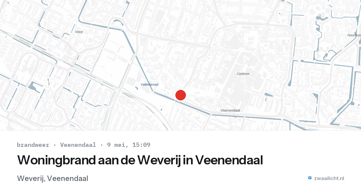 Woningbrand aan de Weverij in Veenendaal — 9 mei 2026