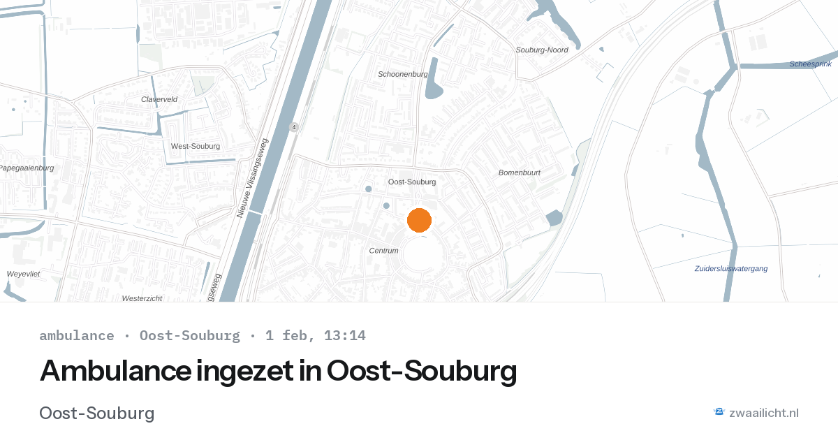 Ambulance ingezet in Oost-Souburg — 1 feb 2026
