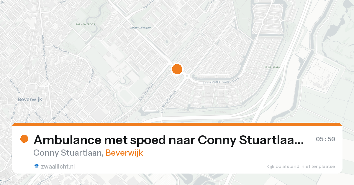 Ambulance met spoed naar Conny Stuartlaan in Beverwijk — 18 aug 2026