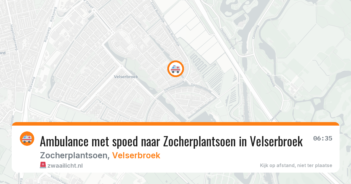 Ambulance met spoed naar Zocherplantsoen in Velserbroek — 19 jan 2026