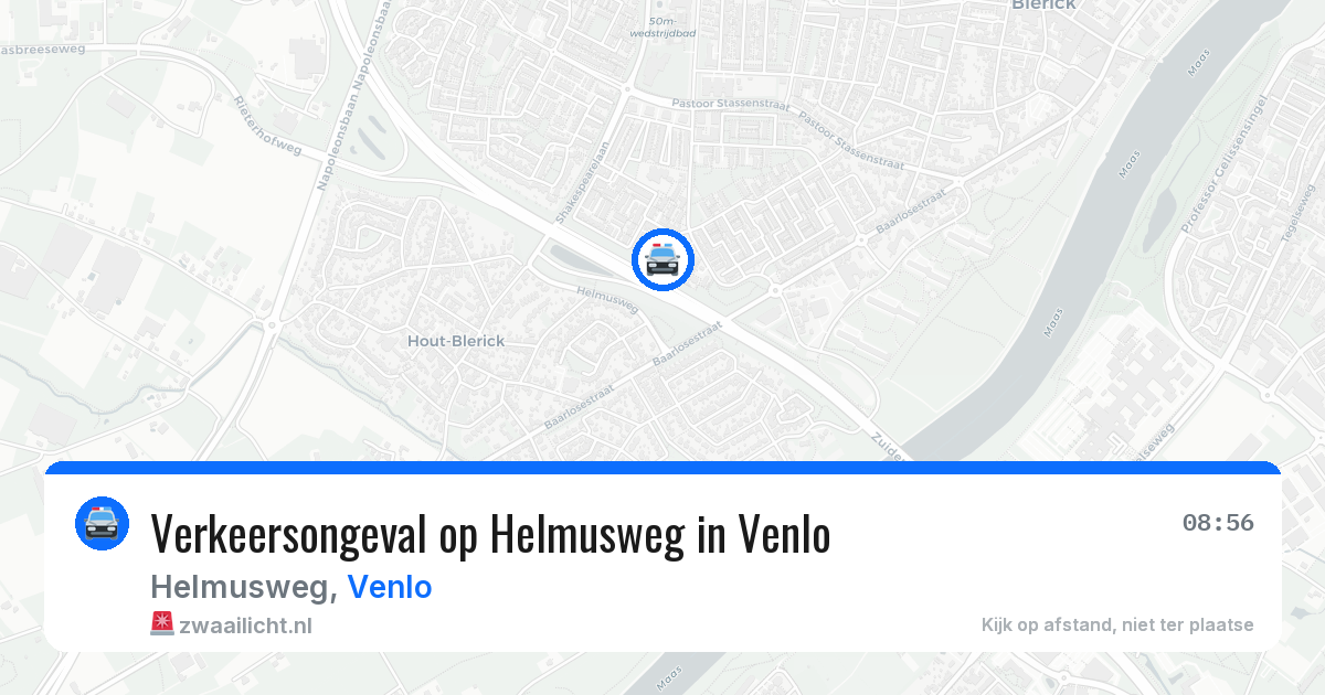 Verkeersongeval op Helmusweg in Venlo — 19 jun 2026