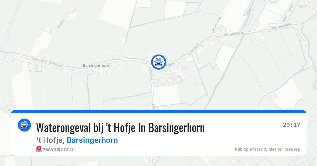 Waterongeval bij 't Hofje in Barsingerhorn — 9 jul 2026