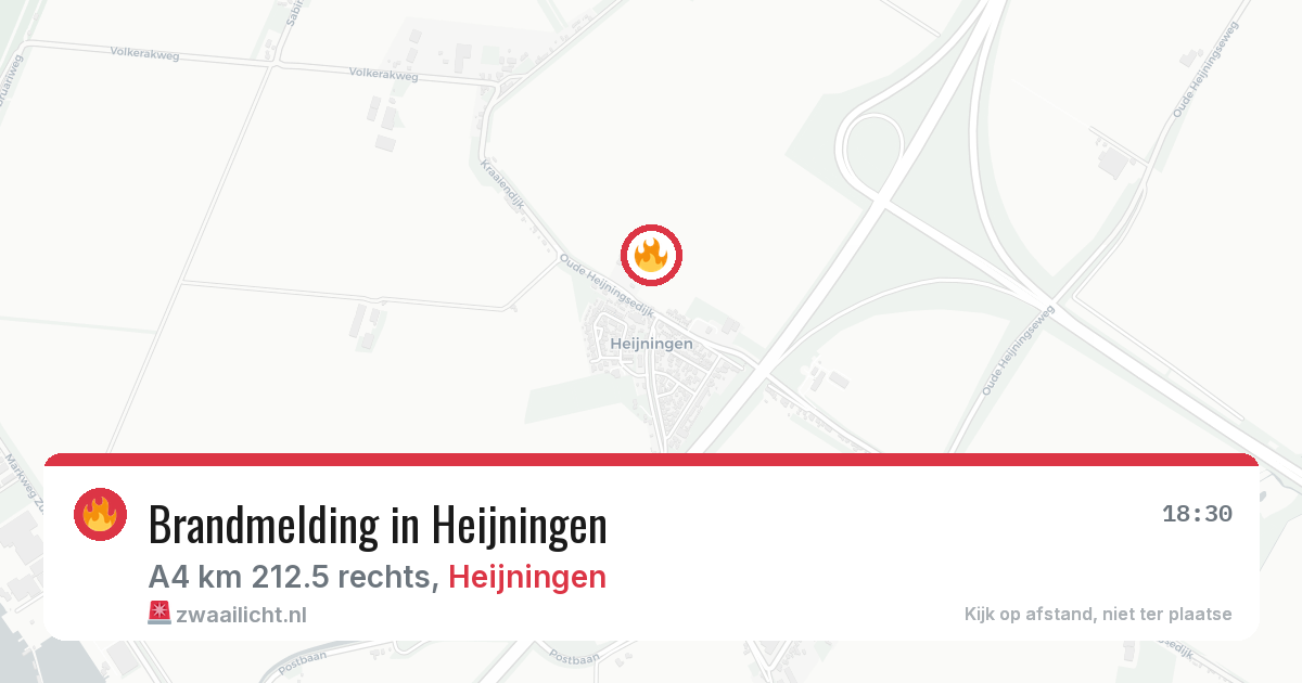 Brandmelding in Heijningen — 22 jun 2026