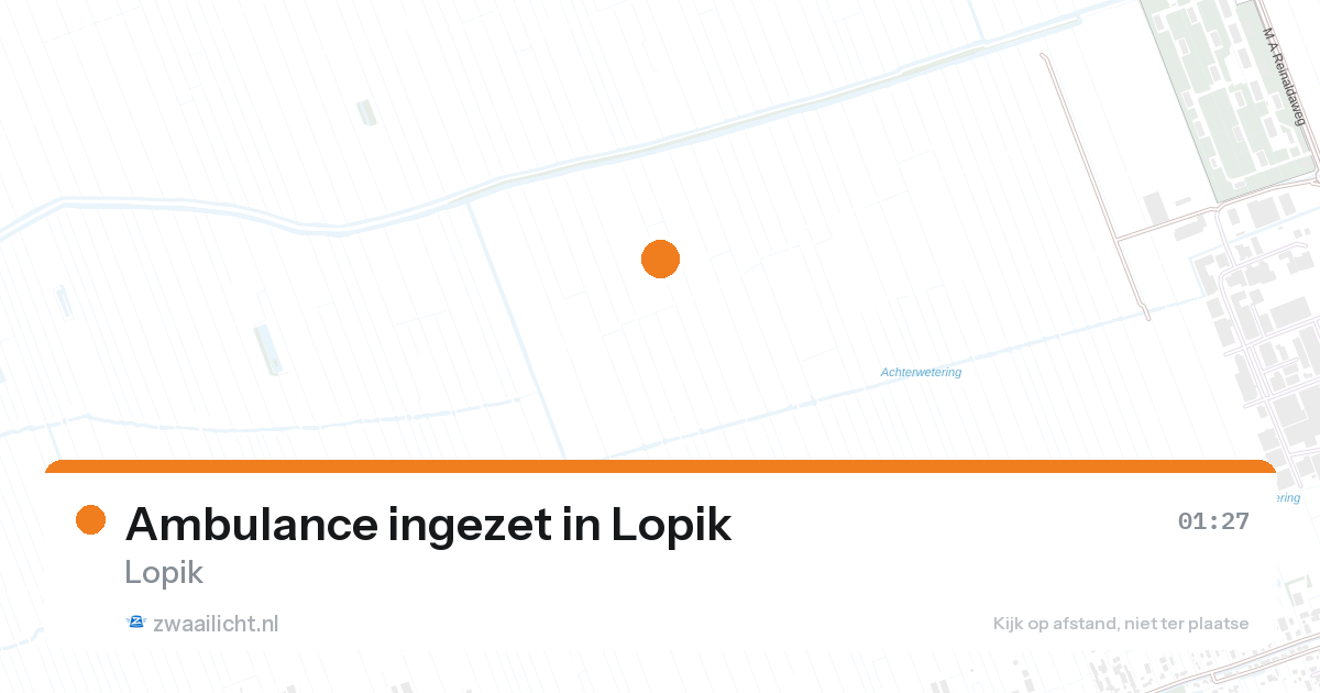 Ambulance ingezet in Lopik — 26 aug 2026