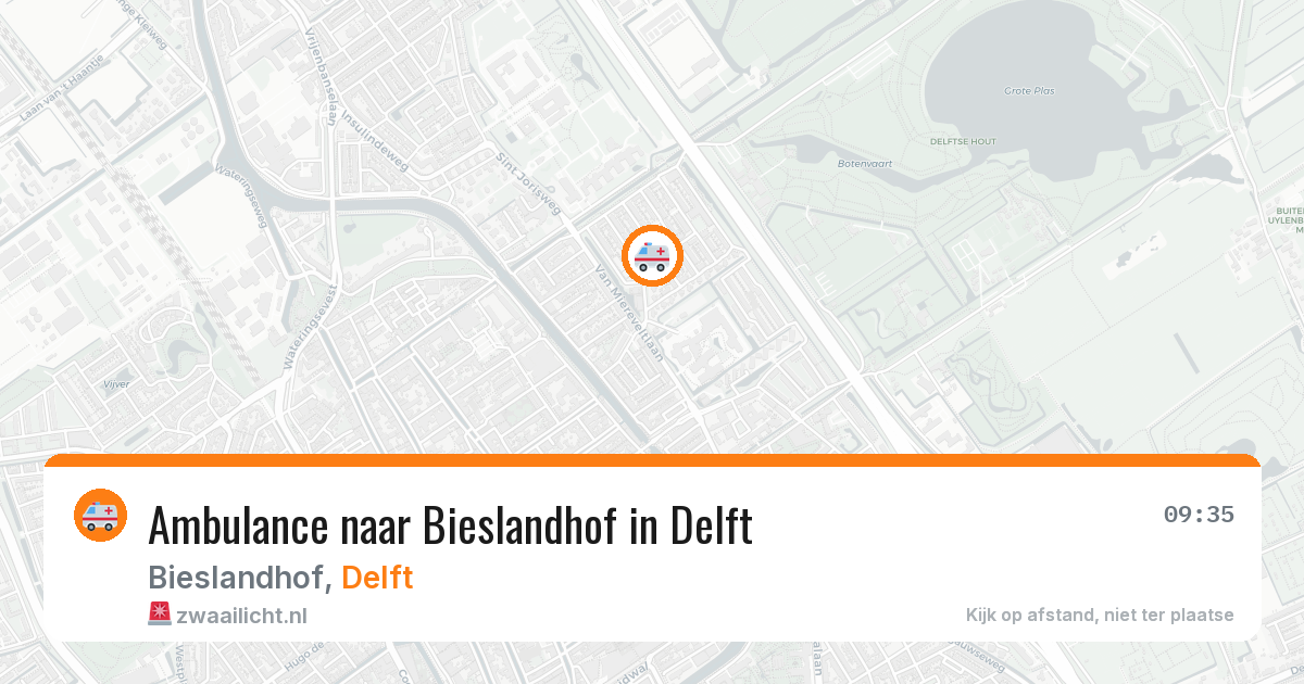 Ambulance naar Bieslandhof in Delft — 30 jan 2026