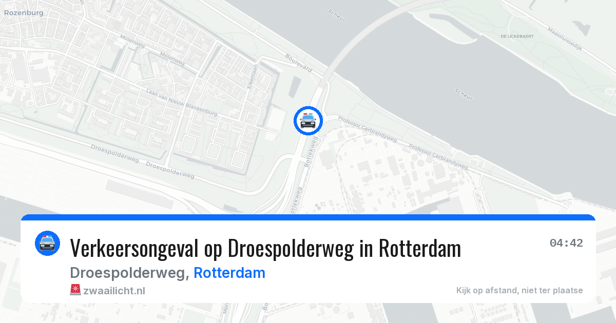 Verkeersongeval op Droespolderweg in Rotterdam — 9 apr 2026