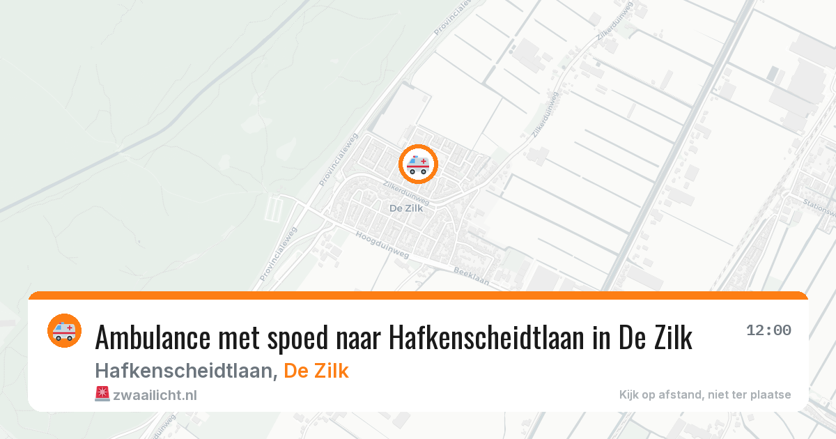 Ambulance met spoed naar Hafkenscheidtlaan in De Zilk — 17 jun 2026