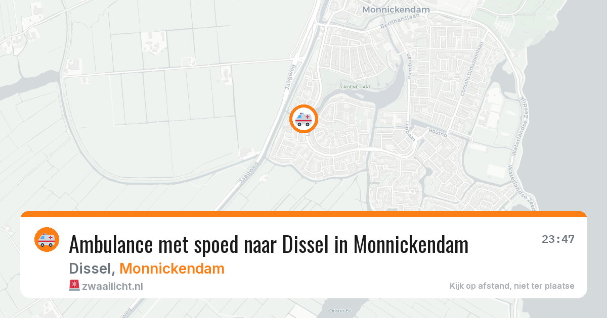 Ambulance met spoed naar Dissel in Monnickendam — 25 jan 2026