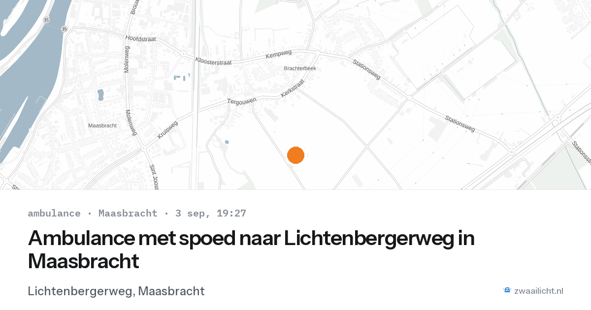 Ambulance met spoed naar Lichtenbergerweg in Maasbracht — 3 sep 2026