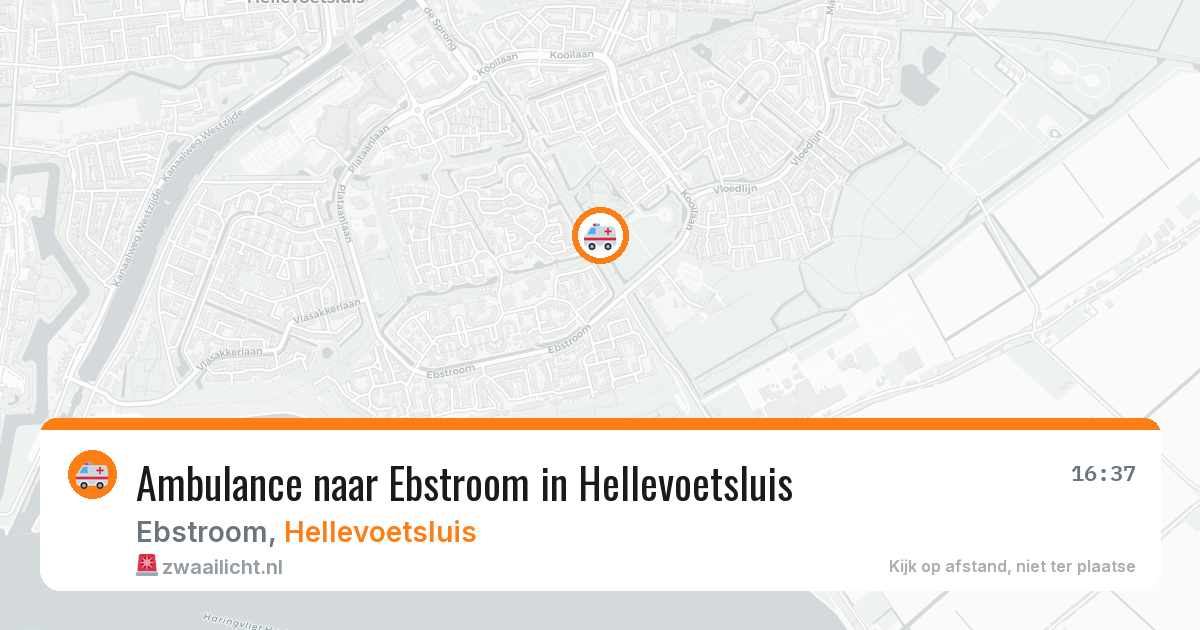 Ambulance naar Ebstroom in Hellevoetsluis — 20 apr 2026