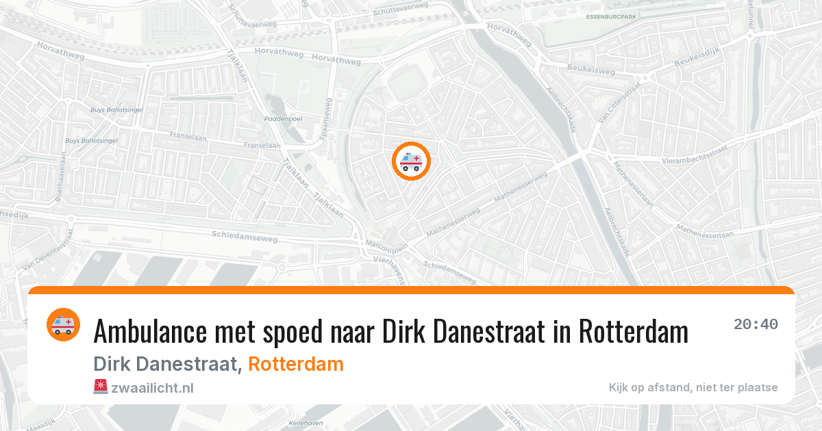 Ambulance met spoed naar Dirk Danestraat in Rotterdam — 29 mei 2026