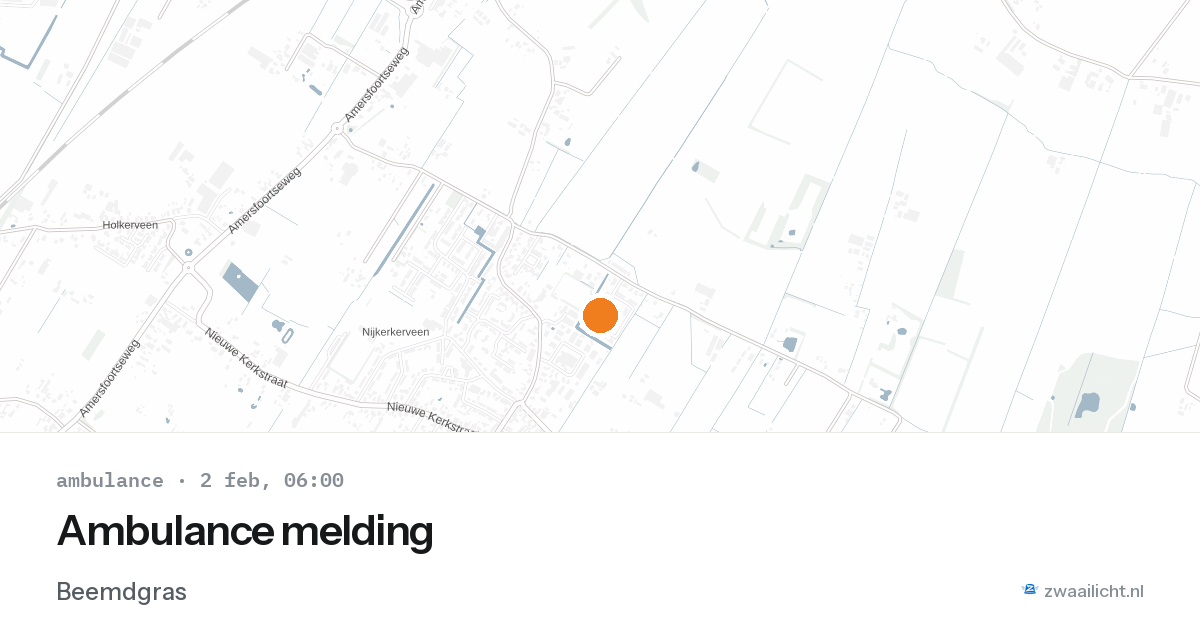 Ambulance melding — 2 feb 2026