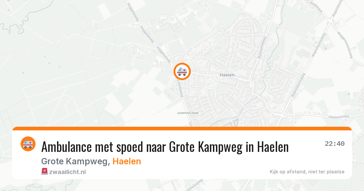 Ambulance met spoed naar Grote Kampweg in Haelen — 12 jul 2026