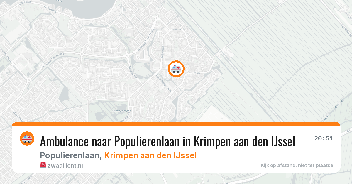 Ambulance naar Populierenlaan in Krimpen aan den IJssel — 1 jun 2026