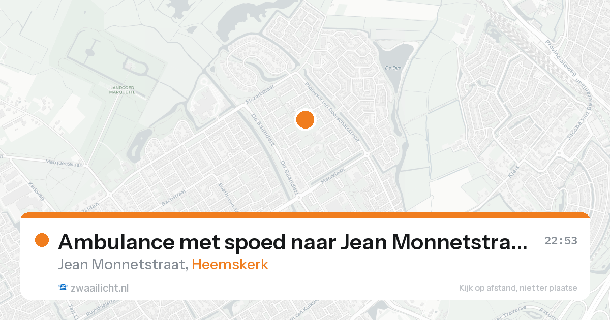 Ambulance met spoed naar Jean Monnetstraat in Heemskerk — 19 mei 2026