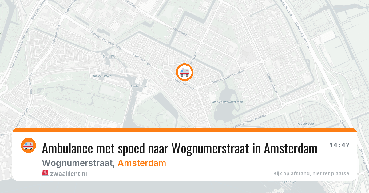 Ambulance met spoed naar Wognumerstraat in Amsterdam — 12 apr 2026