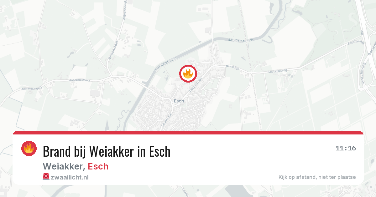 Brand bij Weiakker in Esch — 28 jun 2026
