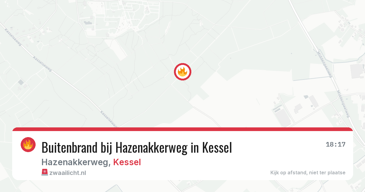 Buitenbrand bij Hazenakkerweg in Kessel — 2 mei 2026