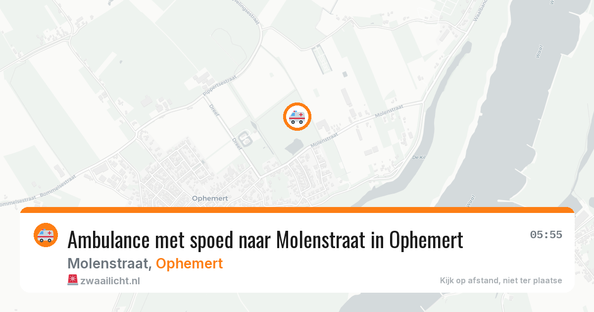 Ambulance met spoed naar Molenstraat in Ophemert — 12 mrt 2026