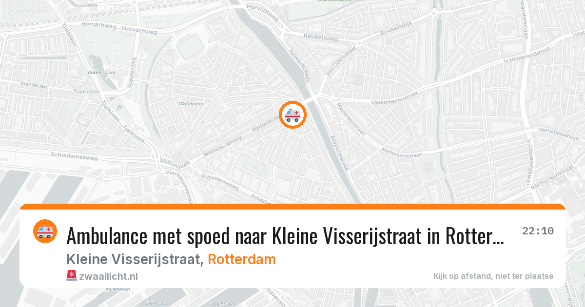 Ambulance met spoed naar Kleine Visserijstraat in Rotterdam — 18 mei 2026