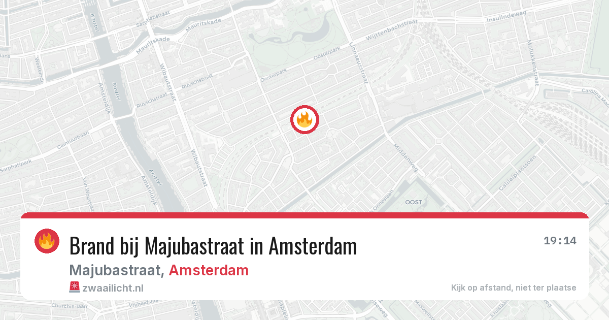 Brand bij Majubastraat in Amsterdam — 14 mei 2026