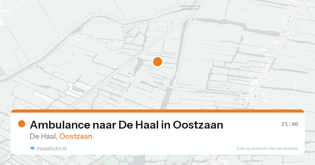 Ambulance naar De Haal in Oostzaan — 27 mei 2026