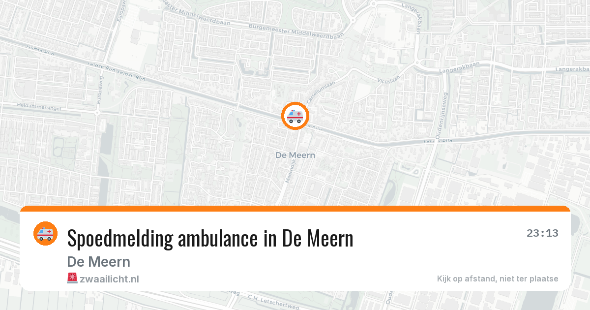 Spoedmelding ambulance in De Meern — 16 apr 2026