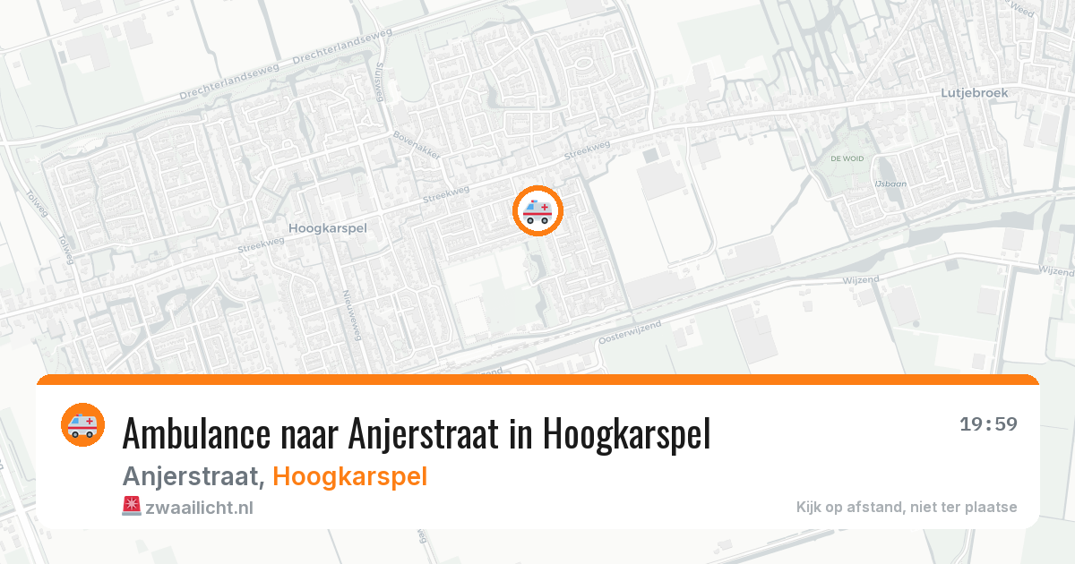Ambulance naar Anjerstraat in Hoogkarspel — 26 jul 2026