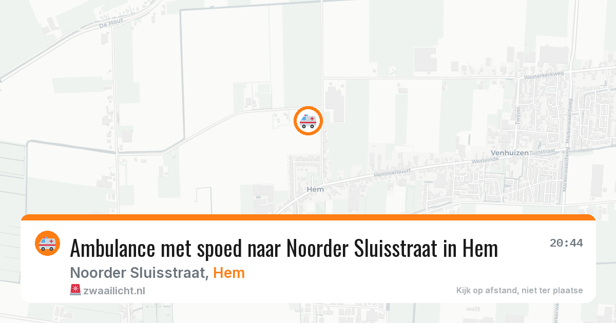 Ambulance met spoed naar Noorder Sluisstraat in Hem — 8 feb 2026
