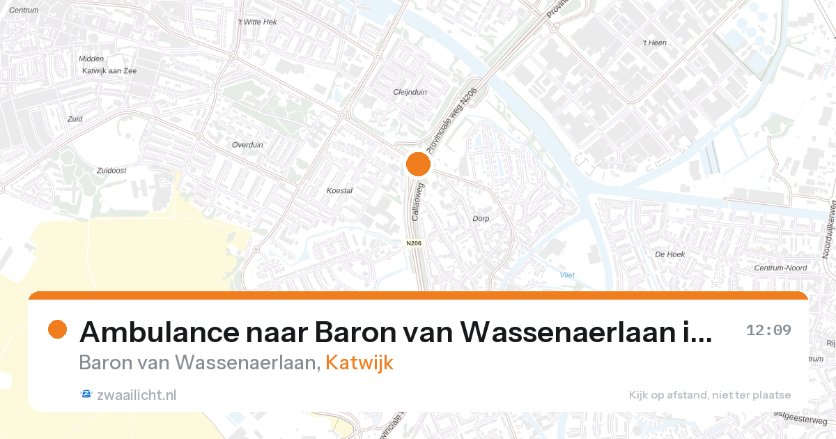 Ambulance naar Baron van Wassenaerlaan in Katwijk — 2 jul 2026