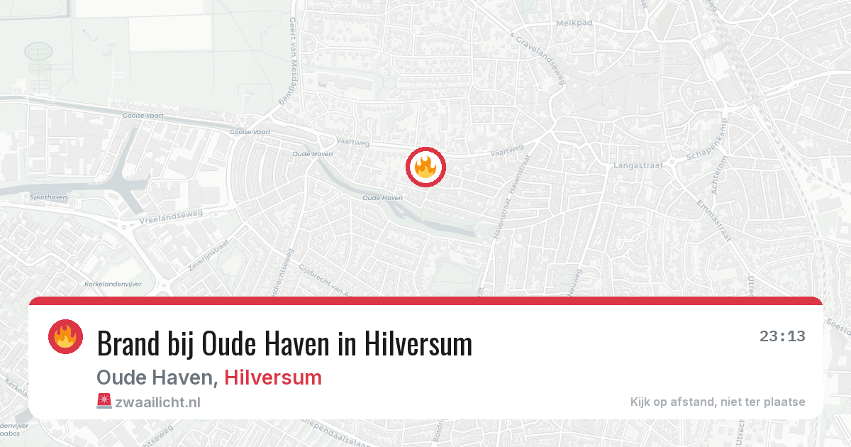 Brand bij Oude Haven in Hilversum — 25 jun 2026
