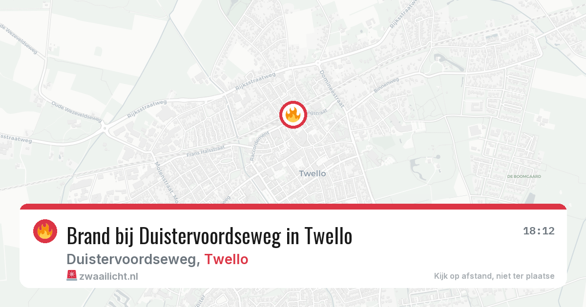 Brand bij Duistervoordseweg in Twello — 23 jun 2026