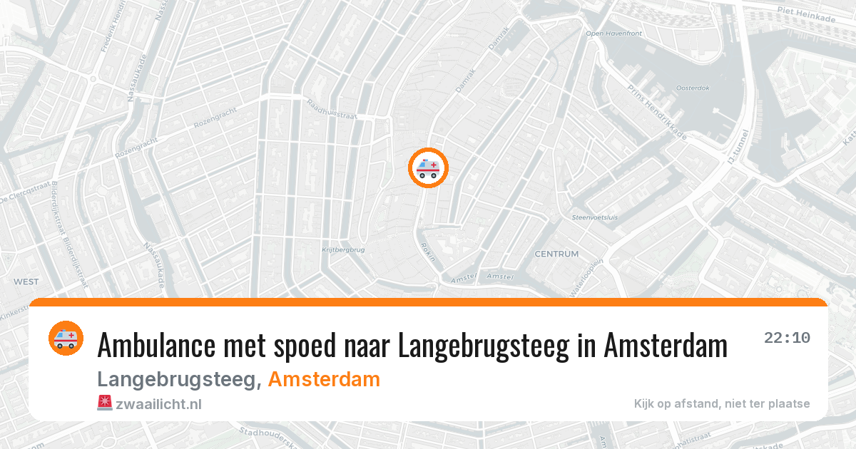 Ambulance met spoed naar Langebrugsteeg in Amsterdam — 16 jun 2026